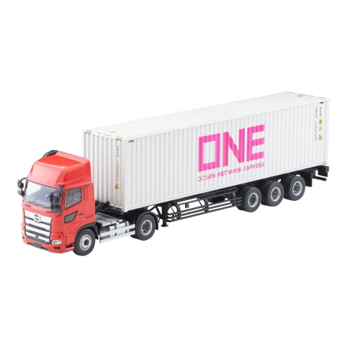 TOMYTEC Tomica Limited Vintage Neo 1/64 LV-N292d Hino Profia 40ft Marine Container Trailer (Toho Sharyo TC36H1C34) Ocean Network Express Gray Containe