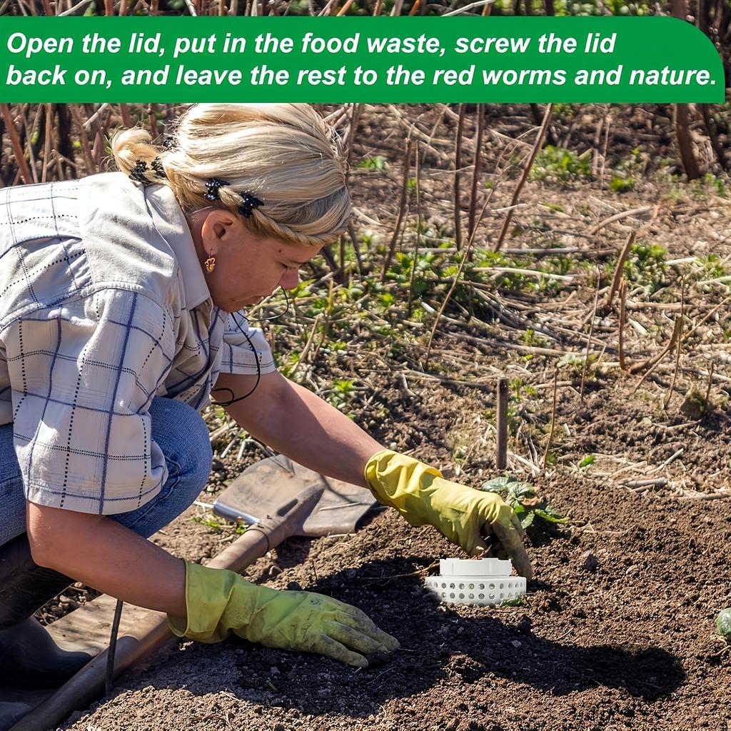 Earthworm Compost Box, Round Anti-Odor Design, High-Quality and Practical, Suitable for Small Flower Pots, Home Gardens and Lawn Care Scenes