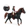 Equestrian Rider Rider and Horse Figurine Simulation Farm Animal Model  Home Decoration
