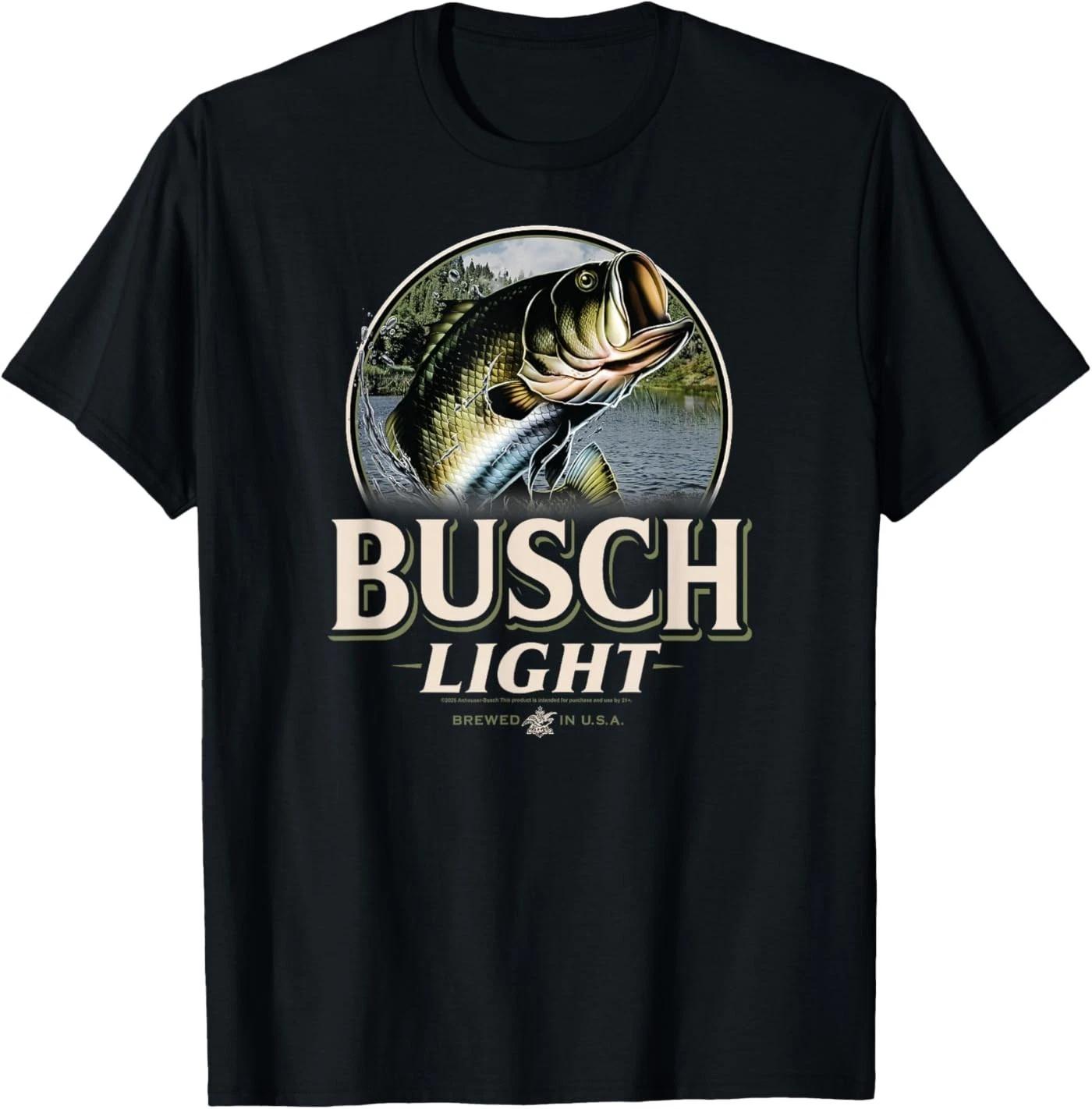 Busch Light - Последний Заброс - Футболка с изображением окуня L