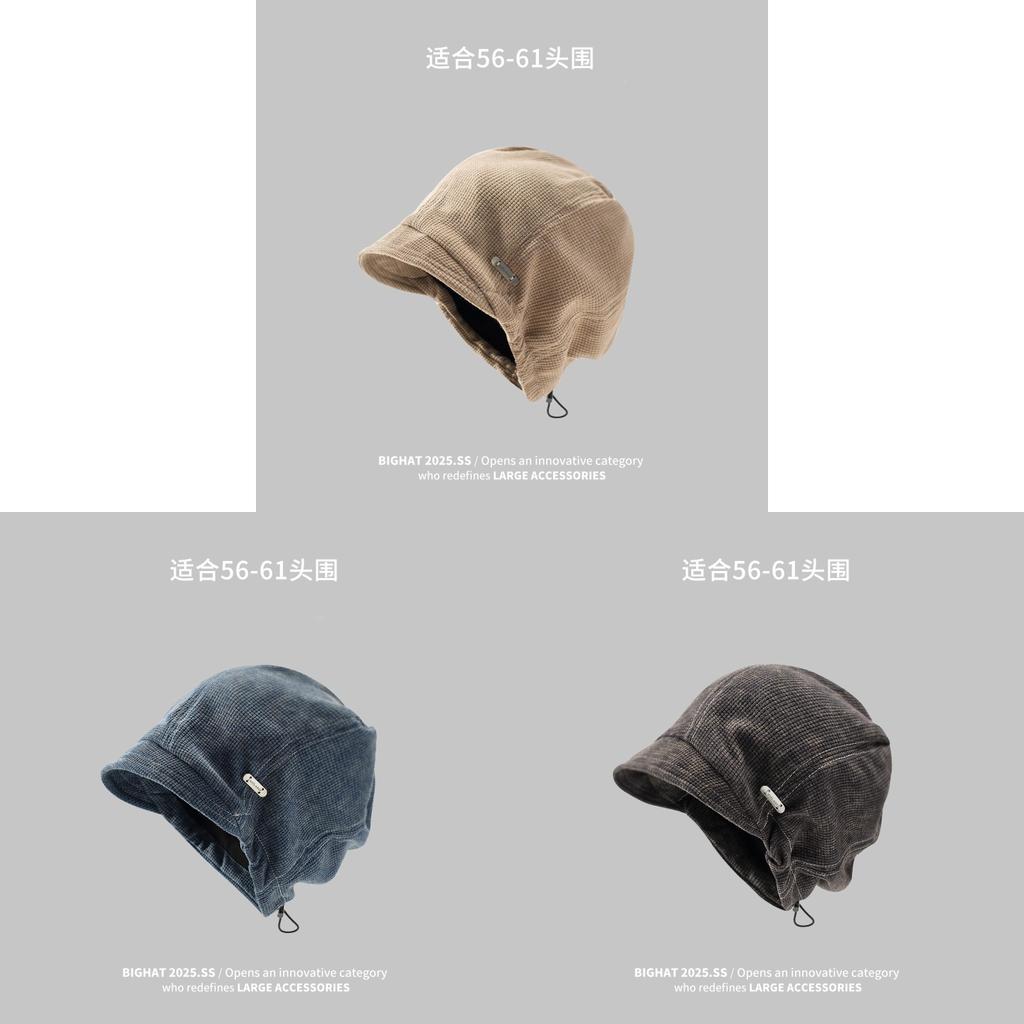 Vintage Denim Cap With Warmth And Windproof Features For Autumn Winter Fashion Enthusiasts