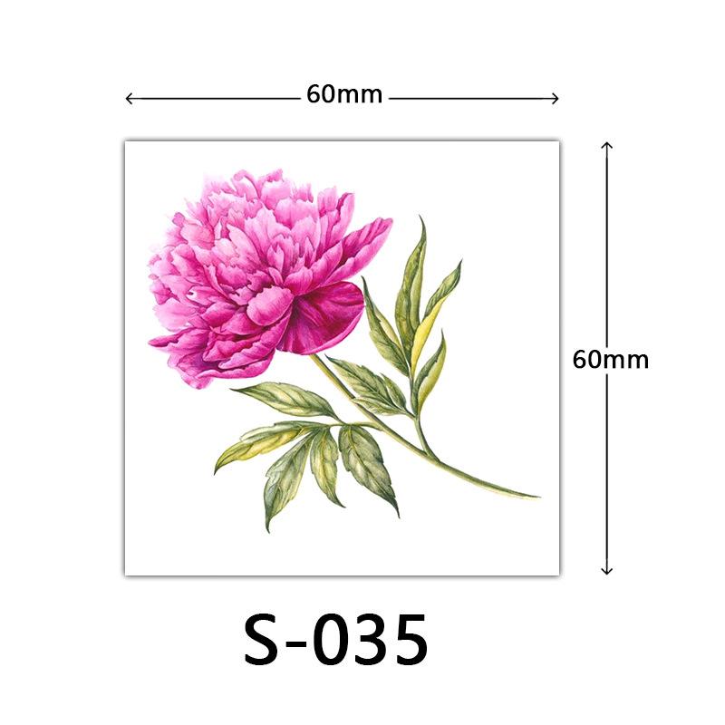 Small Flower Tattoo Sticker Female 3D Color Tattoo Sticker Rose Lotus Butterfly Flower Tattoo