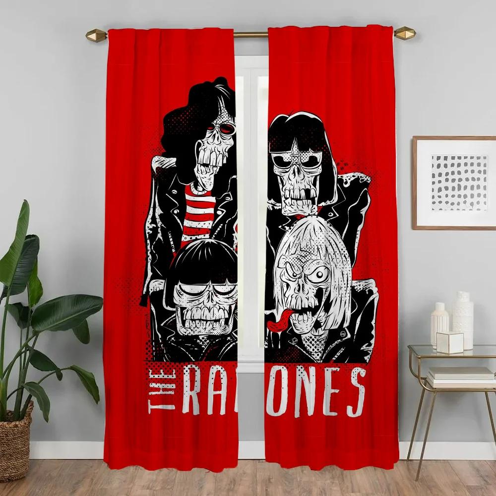 Partition Ramones Modern Living Room Curtains for Camera Shades Home Interior Curtains 2 Pieces Tulle for Bedroom Window Curtain