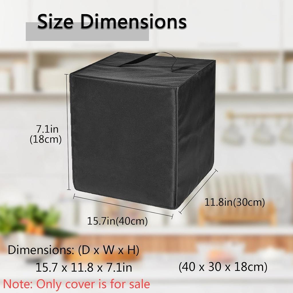 Dust Cover for OVENTE 2 Liter Deep Fryer, Heavy Duty Heat-Resistant Waterproof Nylon Fabric Protective Deep Fryer Cover Case Compatible with OVENTE 2