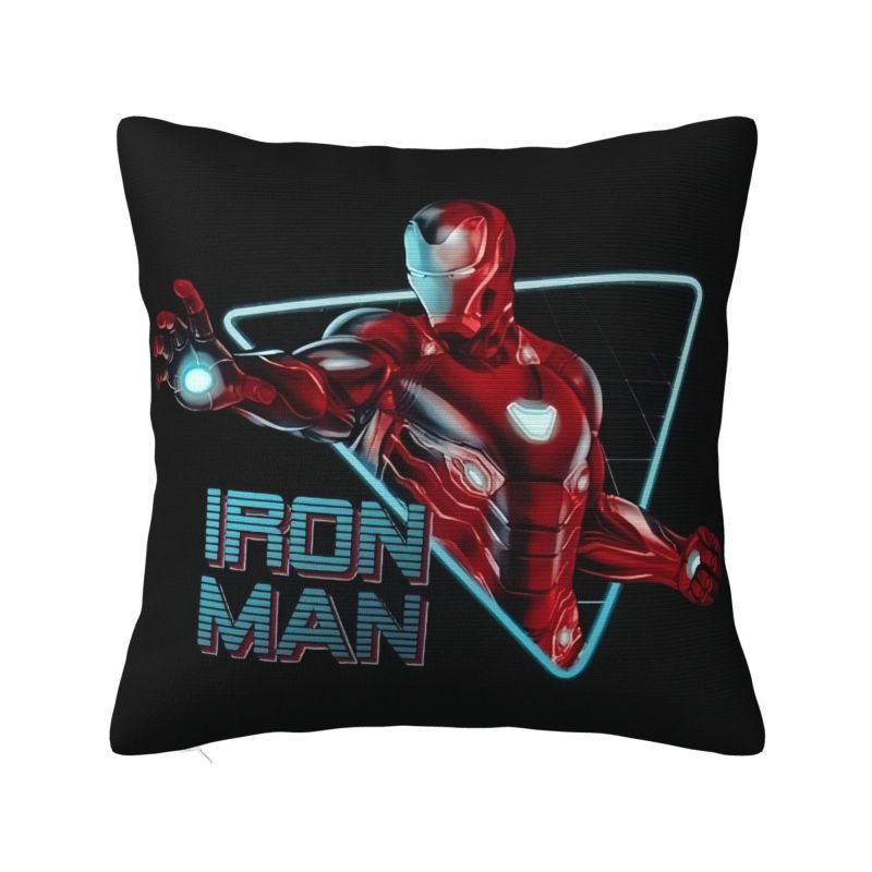 Custom Disney Iron Man Marvel Film Pillow Case 45x45cm Living Room Decoration Luxury Chair Cushion Square Pillowcase