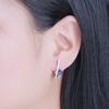 Umcho Drop Earrings for Women Blue Sapphire Gemstone Earrings Wedding Fine Jewelry Simple Party Gift