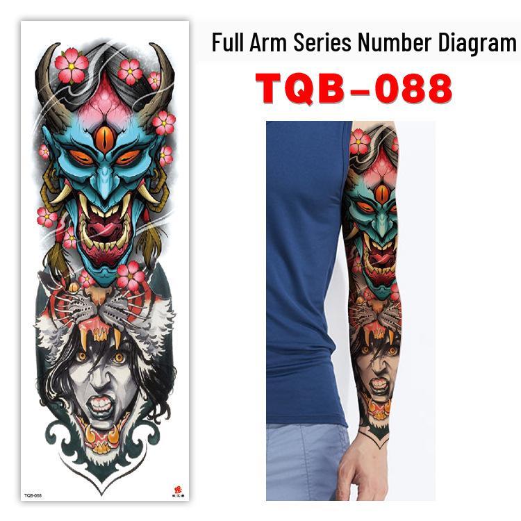 Waterproof Full Arm Customizable Big Flower Tattoo Stickers - TQB081-100
