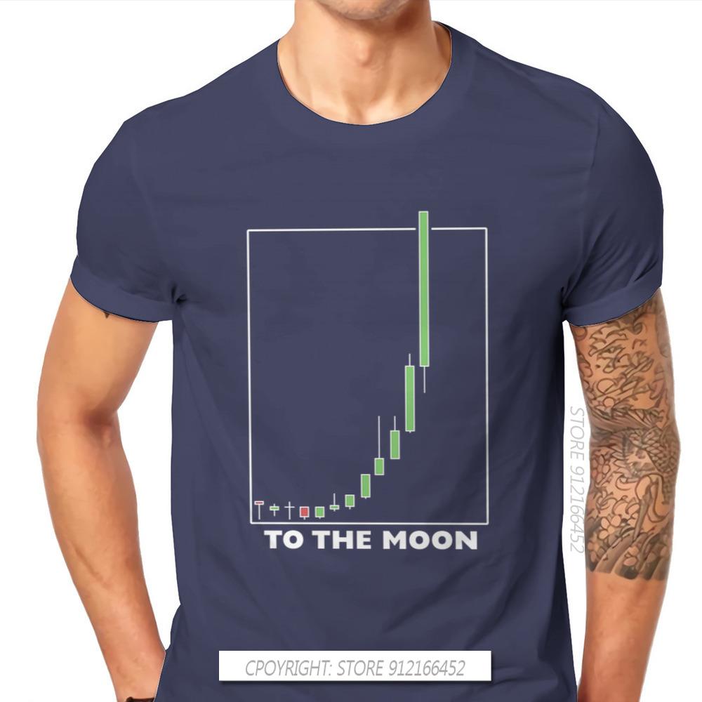 To The Moon Classic Wallstreetbets Stock Option Trading T Shirt Classic Graphic Big Size TShirt Big Sales Men