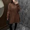 Women's Soft & Cozy Half-High Collar Sweater: Autumn/Winter Pullover, Slimming, Loose Fit, Knit Base Layer, Perfect for Lazy Days.