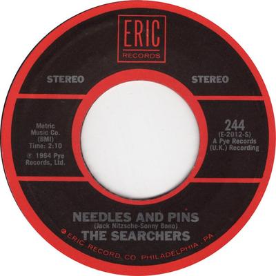 7inch Record SEARCHERS - Love Potion Number Nine / Needles A 244 Eric Records US Rock Used