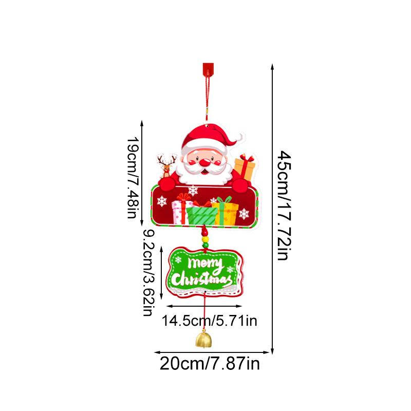 1Pc Bell Festive Decor Paper Pendant Handmade Cartoon Pendant DIY Door Hanging Christmas Wind Chime Christmas