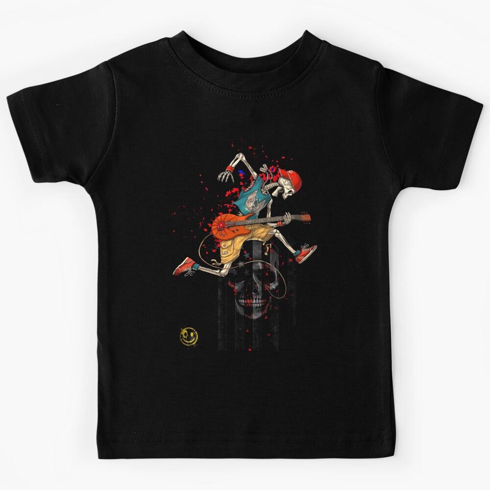Jump Skeleton Guitarist Kids T-Shirt 150