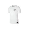 Jordan Paris Saint-Germain Printed Logo Sport Crew Neck Short Sleeve T-Shirt Men Tops White BQ4274-100