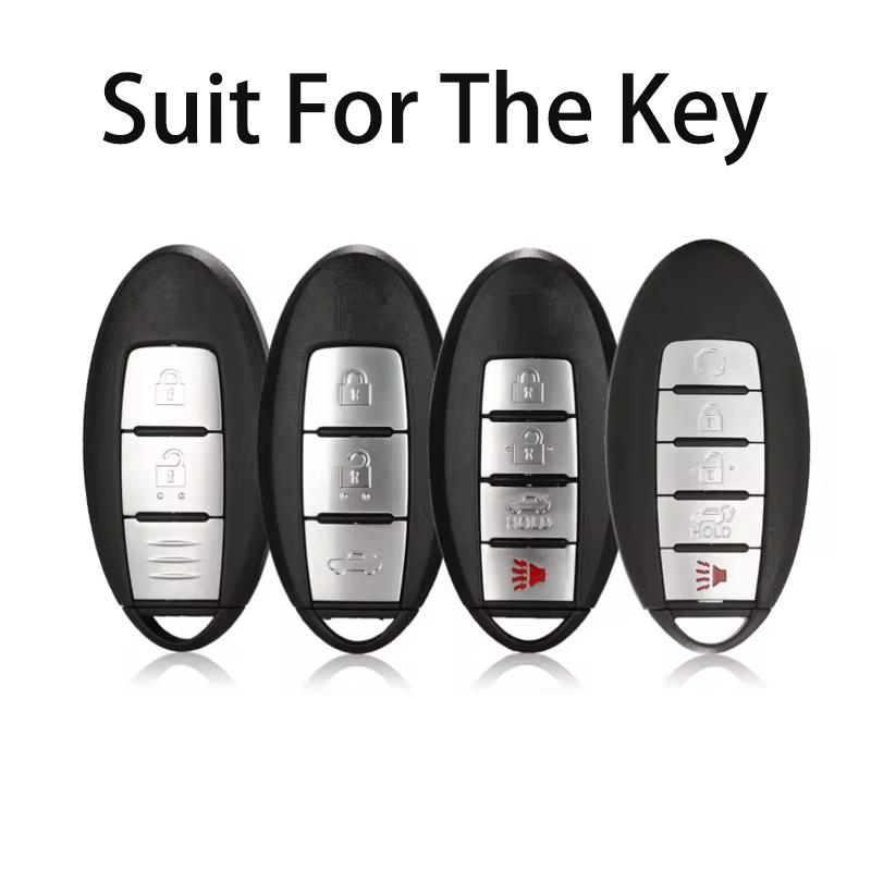 Transparent Black Tpu For Nissan Tiida Qashqai J11 J10 Micra Kicks Altima X-Trail  Navara Leaf Note Sentra Murano Car Key Case