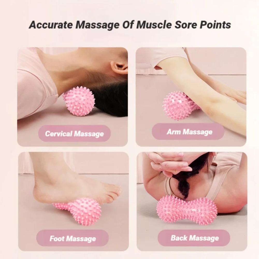 Foot Massager Spiky Ball Peanut Massage Ball Training Muscle Deep Tissue Massage Ball for Back Neck Shoulder Pain Stress Relief