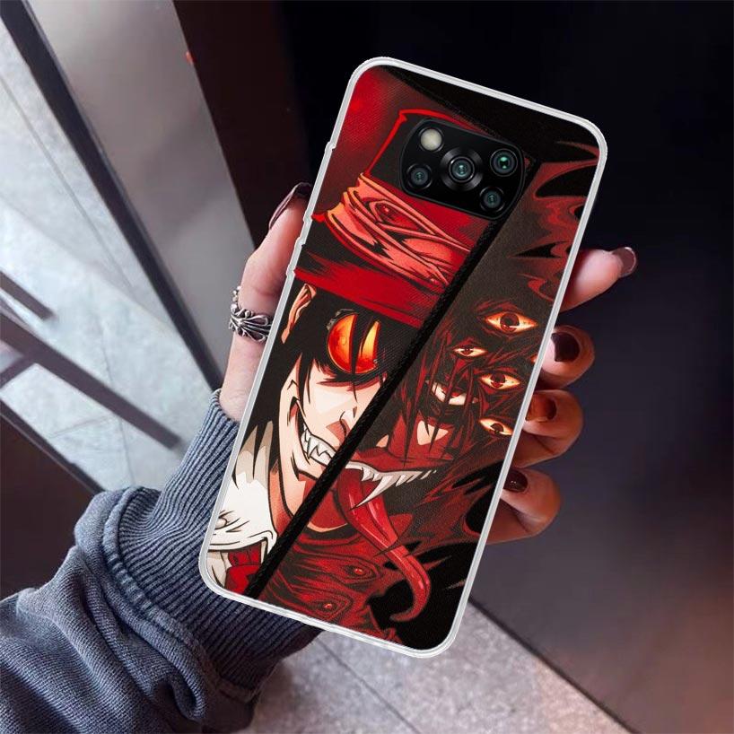 A-Alucard Hellsing Anime Phone Case For Xiaomi Poco X5 X6 X7 Pro F7 Ultra M7 Redmi 15C 15 13C 13 12C 12 10 10C 10A 9 9C 9T 9A Co