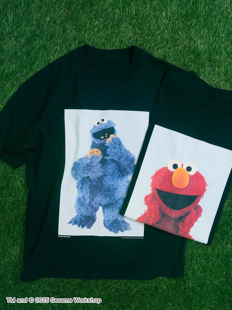 Sesame Street Market Photo Art T-Shirt SSMUCT253423BLUL