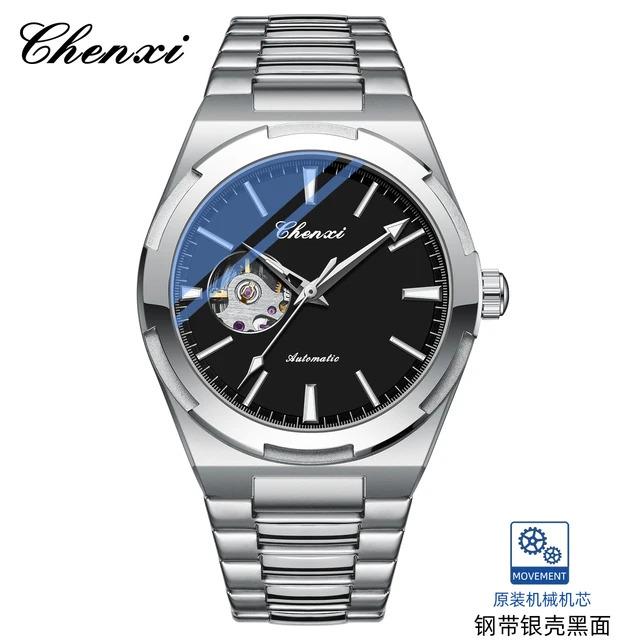 CHENXI 8856 Automatic Movement Mechanical Watches for Men Hollow Skeleton Mens Watches Waterproof Business Relogios Masculino