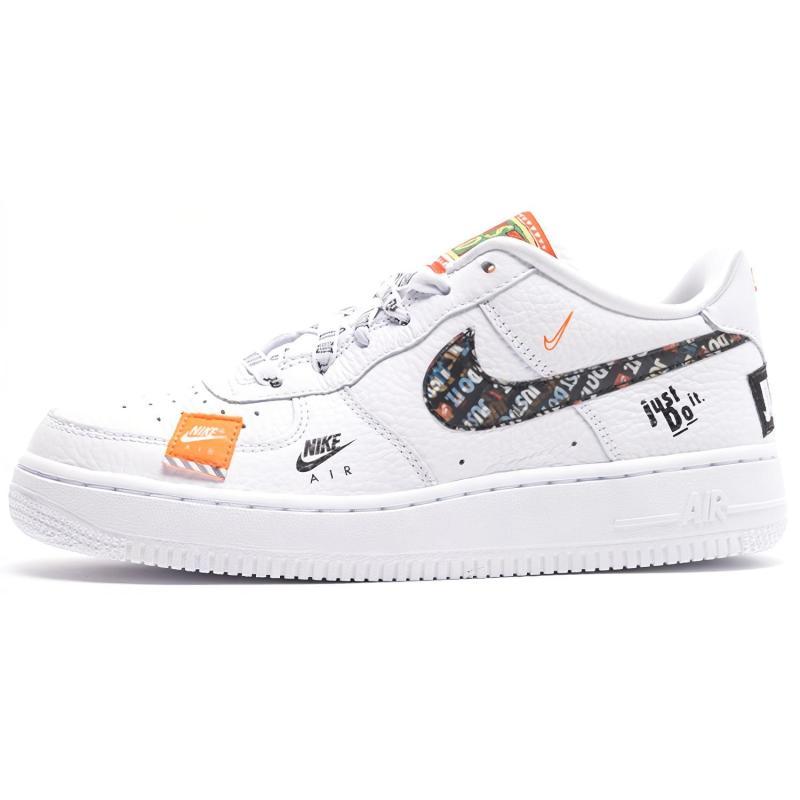 

Nike Air Force 1 Low Just Do It Pack White GS Sneakers AO3977-100 38.5