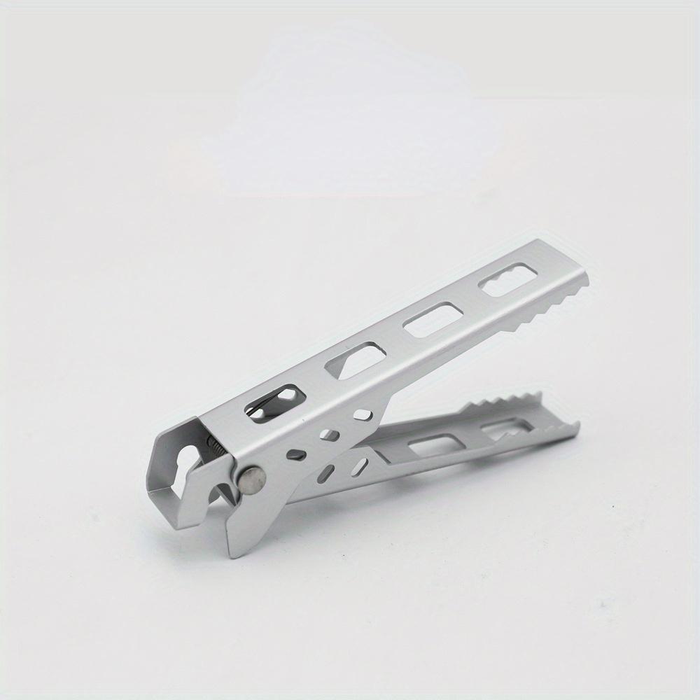 1pc Aluminum Alloy Anti-Scalding Pot Clip - Perfect for Camping, Barbecue, Kitchen, and Picnic Tableware!