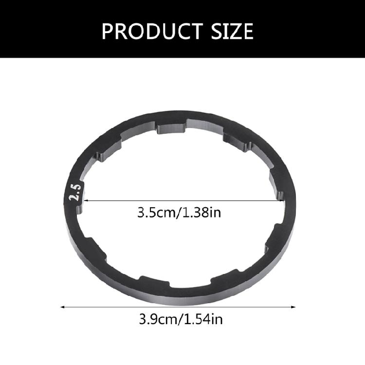 8Pcs Aluminum Alloys Bicycles Bottom Bracket Washer Road Bike Flywheels Hub Washer Spacers Bicycles Cassettes Spacers