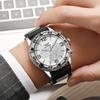 Mode Herrenuhr Silikonarmband Großes Zifferblatt Herren Quarzuhren Sportuhr