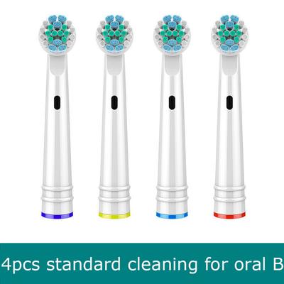 4Pcs/Set 3D Replacement Brush Heads Electric Toothbrush Attachment White Toothbrush Heads Nozzles
