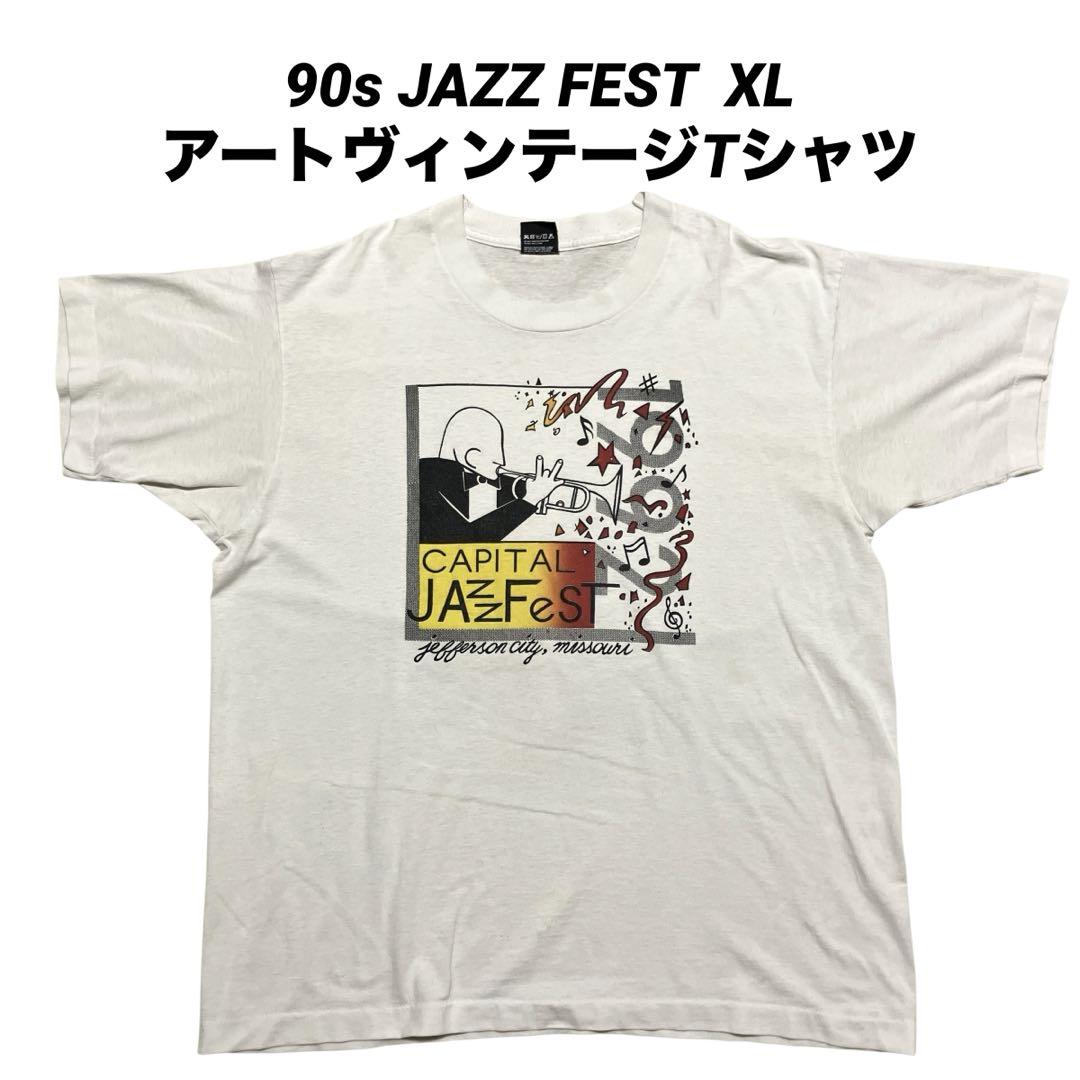 

[Б/У] Винтажная футболка 90-х годов с графикой в стиле джазового искусства