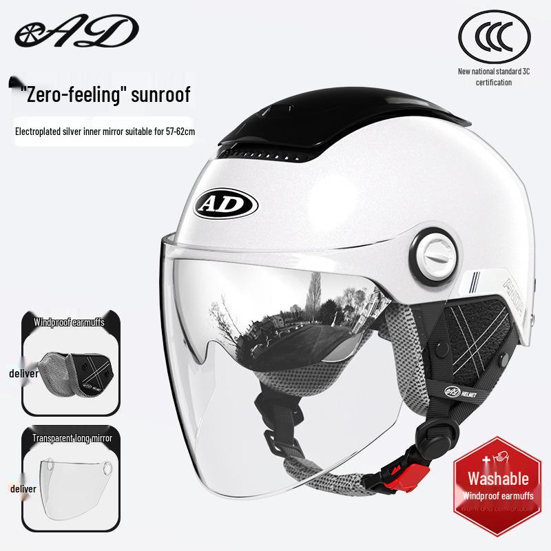 National Standard Class A 3C Certified All-Season Electric Bicycle Helmet with Sunroof and Summer Sun Protection