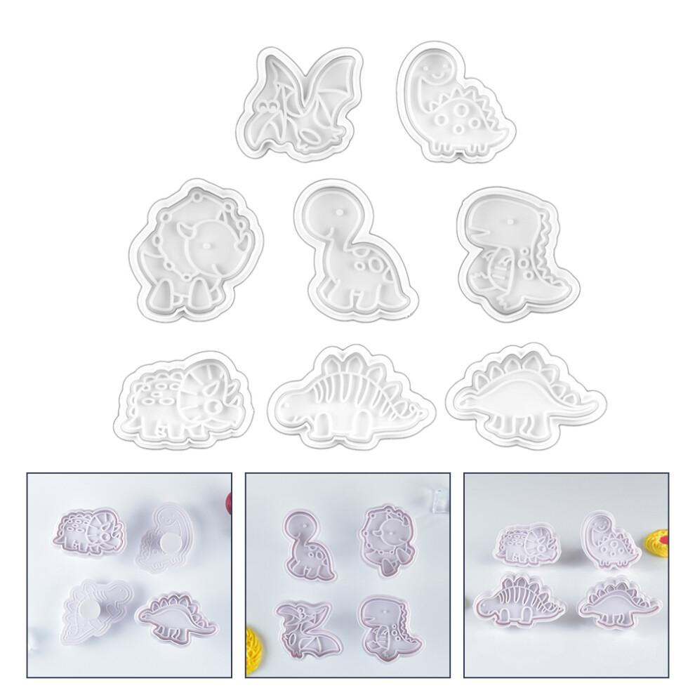 24 Pcs Dinosaur Shape Biscuit Cutter Plunger Cutter