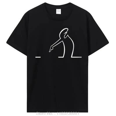 La Linea TV TShirt For Men Pointing Humor Casual Sweatshirts T Shirt Novelty Trendy Loose Funny Cotton T-shirt Crew Neck Tops