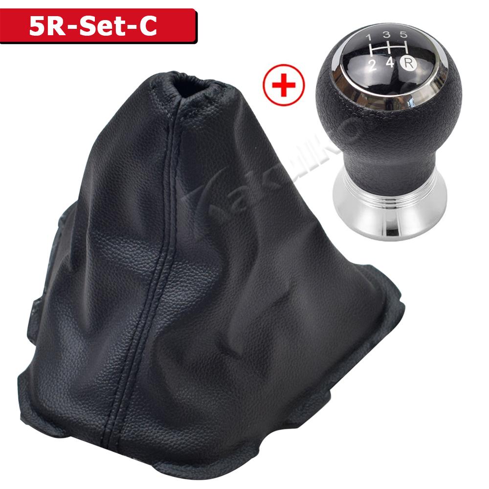 Manual 5/6 Speed Gear Shift Knob Lever Shifter Stick Handball PU Leather Cover For Toyota Auris 2006 2007 2008 2009 2010-2012