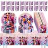 Decoración para Fiesta de Cumpleaños Kpop Vajilla Set Suministros para Fiesta de Cumpleaños Globos Topper para Pastel Bandera Colgante Vasos Decoración Fiesta K-pop