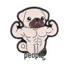Trendy Lizard Pug Pony Muscle Pin: Fun Animal Fitness Lapel Accessory