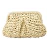 Straw Dumpling Clutch Bag Woven Straw Tote Straw Clutch Purse For Women Summer Beach Bag Wicker Clutch, Straw Purses For Women