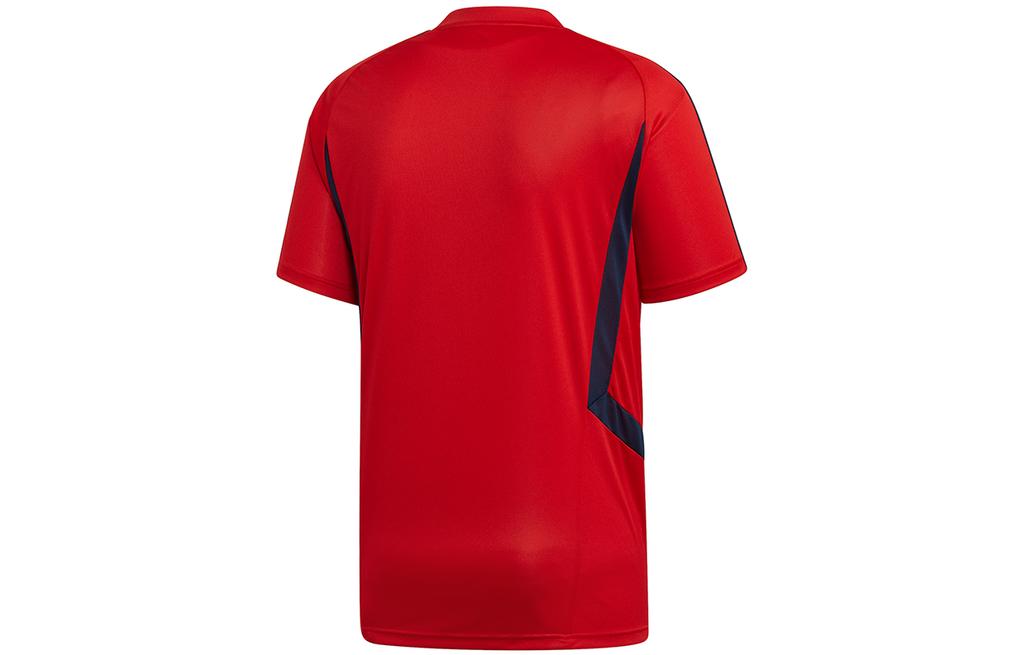 adidas Arsenal T Shirts Men's Red V Neck Moderate Straight Fit EH5701