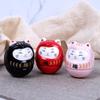 Ceramic Daruma Statue Daruma Tumbler Crafts Japanese Style Lucky Cat Fortune Ornament Landscape Home Decor Accessories Gifts