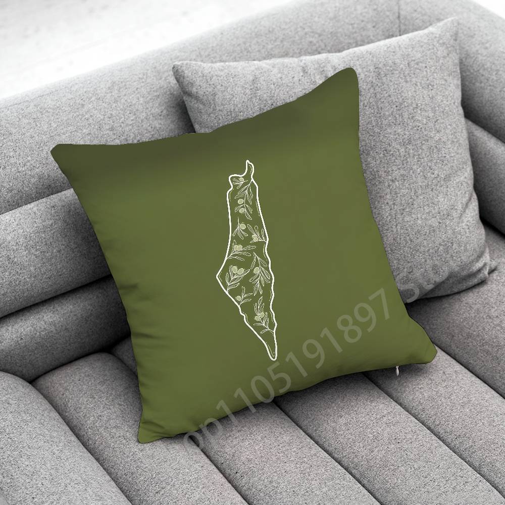 P-PalestineS Flower Throw Pillow Case For 55x55cm 30x30cm 50x50cm 45x45cm 40x40cm Square Chair Pillowcase Case