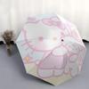 1pc Hello Kitty & Little White Dog Automatic Opening/Closing Umbrella - Portable Three-Fold Design, 8-Bone Iron Frame Outdoor Umbrella, Perfect Gift F