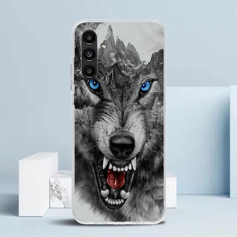 Angry Animal Wolf Fierce Phone Case For Samsung Galaxy A17 A37 A57 A16 A15 A14 A13 A56 A55 A54 A53 A36 A35 A34 A33 A26 A25 A24 A