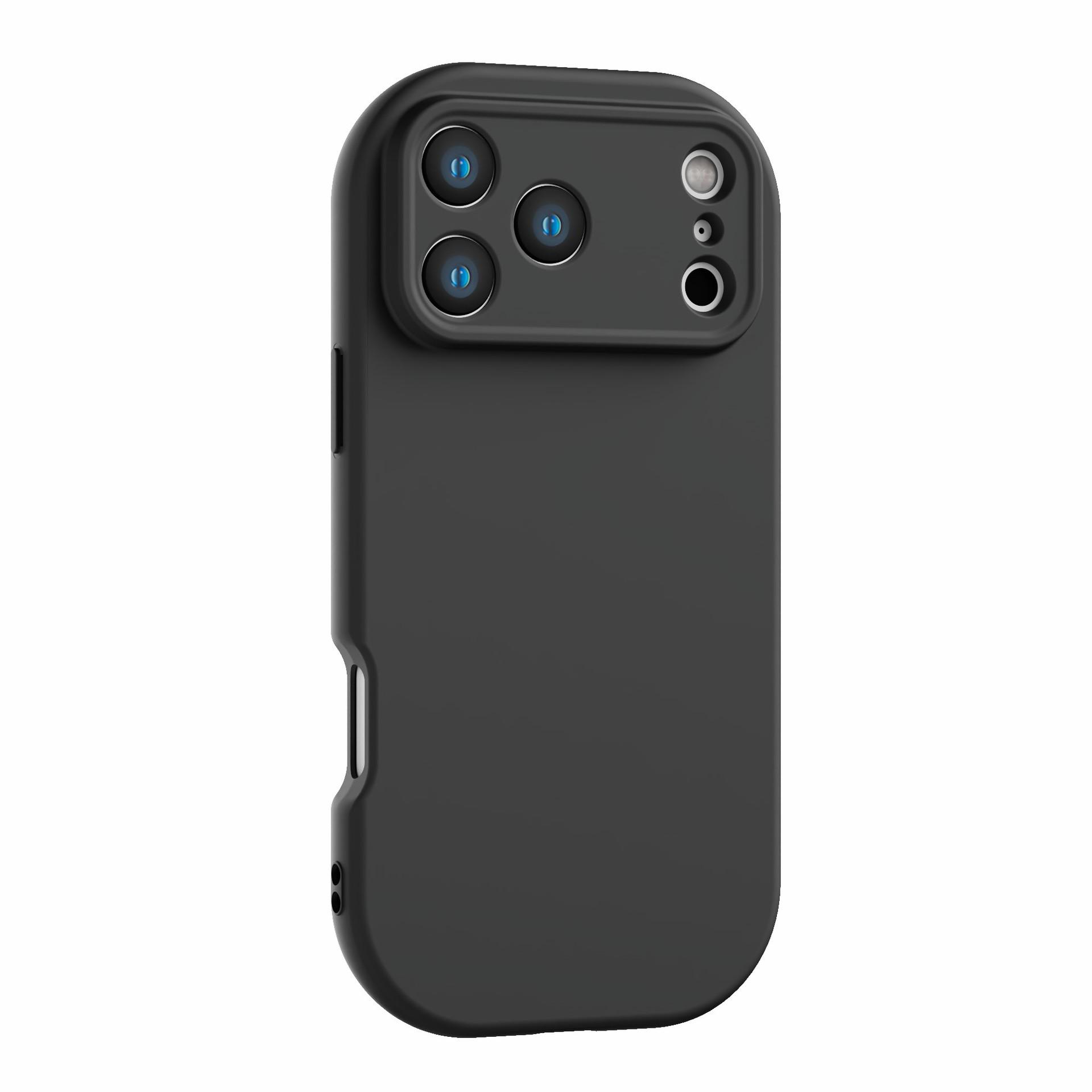 

For IPhone17 Fine Hole Fatty Phone Case Creative Solid Color TPU for Apple 16 Big Fat Simple DIY Phone Case 6G