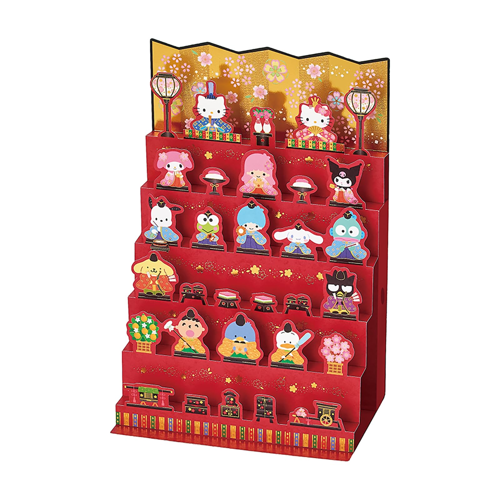 Sanrio Hinamatsuri Sanrio Characters Hinadan Display Message Card 655694 (SANRIO) синий