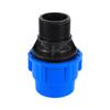 PE Wasserrohr Schnellkupplung 1/2" 3/4" 1"1.2" 1.5" Außengewinde auf ID 20/25/32/40/50mm Nicht Heißschmelzend Reduzierstück Gerade Blau