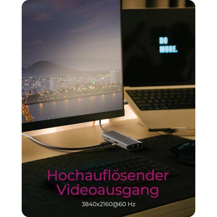 Station d'accueil USB-C - ICY BOX - IB-DK4034a-CPD - HDMI 4K 60Hz - 100W Power Delivery - Aluminium