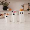 Holiday Table Decoration Halloween Ghost Can Holder, Spooky Figurine Drink Reusable Flexible Holder Cooler Sleeve, for Party Slim Standard And