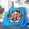 1PC Luffy D Patterned Flannel Blanket Suitable For All Seasons For Home Decor Warmth And Comfort Gifts Holiday Present