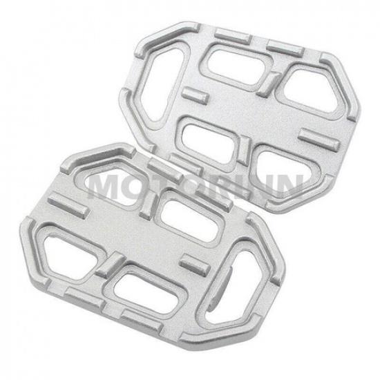2X Motorcycle Wide Foot Peg Pedals Rest Footpegs Fits BMW R1200GS F850GS Chrome