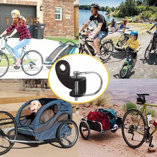Bicycle Trailer Hitch 135 Degrees Bike Coupler Attachment Adapter Heavy Duty Bicycle Trailer Replacement Connector Hook Bike Accessories