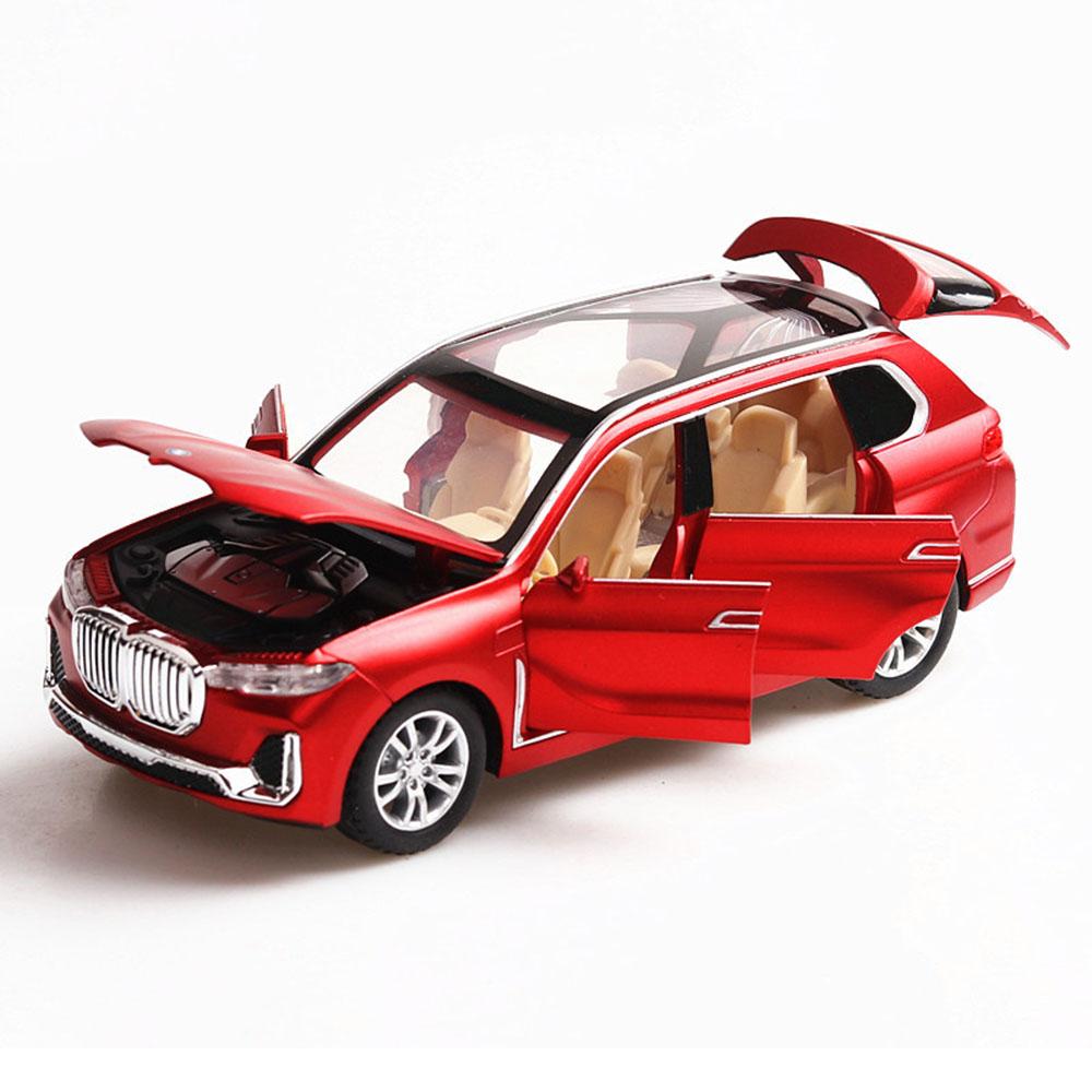 

1:32 X7 Alloy Diecast Model Toy Cars Miniature SUV 6 Doors Opened Sound Light Pull Back Off-road Vehicle for Children Presents