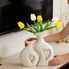 Ceramiczny Wazon 2 Sztuki w Kształcie Serca Nowoczesne Wazony Wystrój Domu Centralne Dekoracje Stołów do Sypialni Salonu Jadalni Kuchni Biura